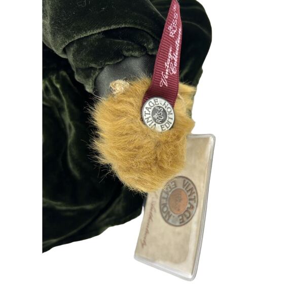 Russ Vtg Collection 11" Teddy Bear Green Velvet Dress Lady Larissa Certificate - Picture 6 of 10